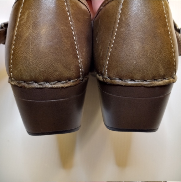 Dansko Brown Savanna Embossed Leather Mary Jaine Comfort Clogs Sz 39 - Picture 3 of 11